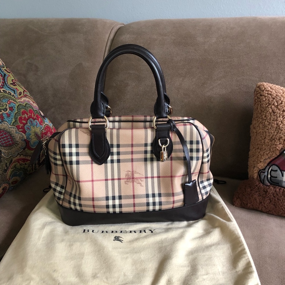 Burberry Haymarket satchel